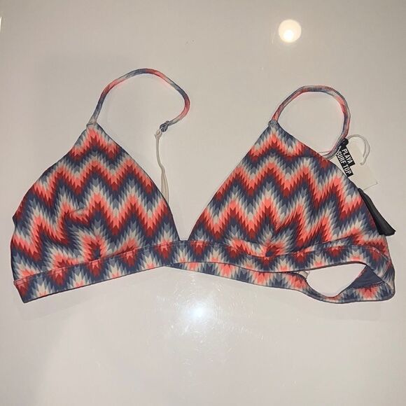 NWT Hurley Playa Surf Top Size Large Orange/Blue - Picture 2 of 10